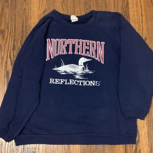 A classic Northern Reflections cozy sweatshirt! Perfect for cottage county!